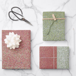 Faux Glitter Bling Wrapping Paper Sheets