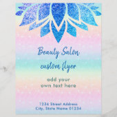 faux glitter blue lotus flyer (Voorkant)