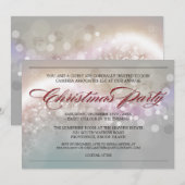 Faux Glitter Bokeh Stars Corporate Kerstparty Kaart (Voorkant / Achterkant)