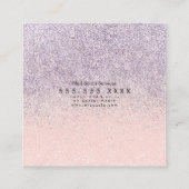 Faux Glitter Boutique Clothing Black White Vierkante Visitekaartje (Achterkant)