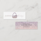 Faux Glitter Boutique Clothing Purse Logo Mini Visitekaartje (Voorkant / Achterkant)