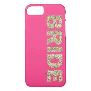 Faux Glitter Bride iPhone 7 Hoesje in Roze