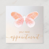 Faux Glitter Butterfly Appointinder Afsprakenkaartje (Voorkant)