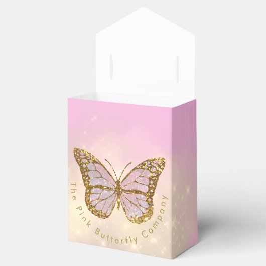 faux glitter butterfly bedankdoosjes (Geopend)