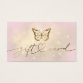 faux glitter butterfly logo gift visitekaartje (Voorkant)