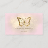 faux glitter butterfly logo visitekaartje (Voorkant)