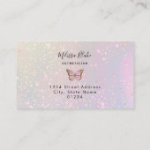 faux glitter butterfly logo visitekaartje (Achterkant)