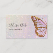 faux glitter butterfly logo visitekaartje (Voorkant)