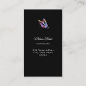 faux glitter butterfly logo visitekaartje (Achterkant)