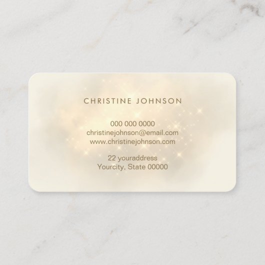 faux glitter butterfly visitekaartje (Achterkant)