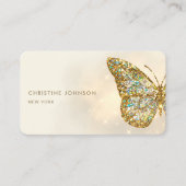 faux glitter butterfly visitekaartje (Voorkant)