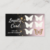 faux glitter butterfly visitekaartje (Voorkant)