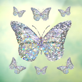 faux glitter butterfly window cings raamsticker