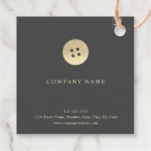 Faux Glitter Button Sewing, Tailor Bedankjes Labels (Achterkant)