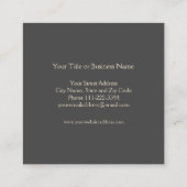 Faux Glitter Button Sewing, Tailor Vierkante Visitekaartje (Achterkant)