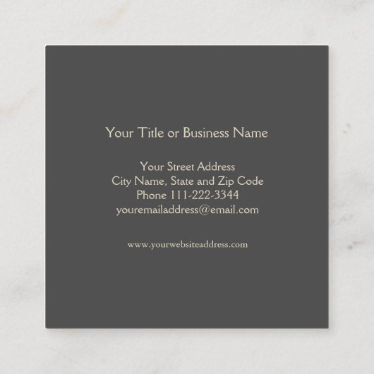 Faux Glitter Button Sewing, Tailor Vierkante Visitekaartje (Achterkant)