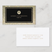 Faux Glitter Button Sewing, Tailor Visitekaartje (Voorkant / Achterkant)