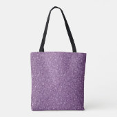 Faux Glitter Canvas tas-Paarse Tote Bag (Achterkant)