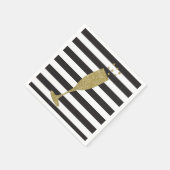 Faux Glitter Champagne Fluit Chic Papier Servetten (Hoek)