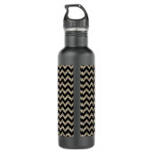 Faux Glitter Chevron Monogram Waterfles (Achterkant)