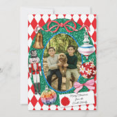 Faux Glitter Christmas Ornaments Kaart (Voorkant)