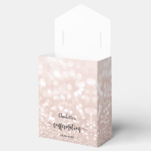 faux glitter Confirmation Favor Box Bedankdoosjes (Geopend)