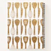 Faux Glitter Cute Kitchen Utiles Pattern Recipe Notitieboek (Achterkant)