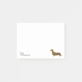 Faux Glitter Dachshund-pictogram | Sjabloon voor a Post-it® Notes