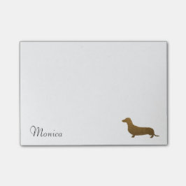 Faux Glitter Dachshund-pictogram | Sjabloon voor a Post-it® Notes