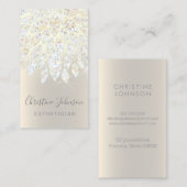 Faux Glitter Dahlia Jewel Design Visitekaartje (Voorkant / Achterkant)