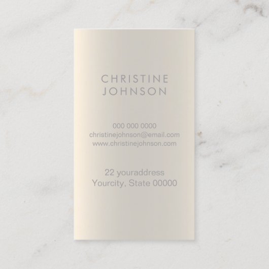 Faux Glitter Dahlia Jewel Design Visitekaartje (Achterkant)