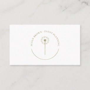 Faux Glitter Dandelion Logo Visitekaartje