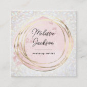 FAUX glitter decor Square Visitekaartje (Voorkant)