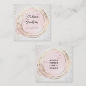 FAUX glitter decor Square Visitekaartje (Voorkant / Achterkant)