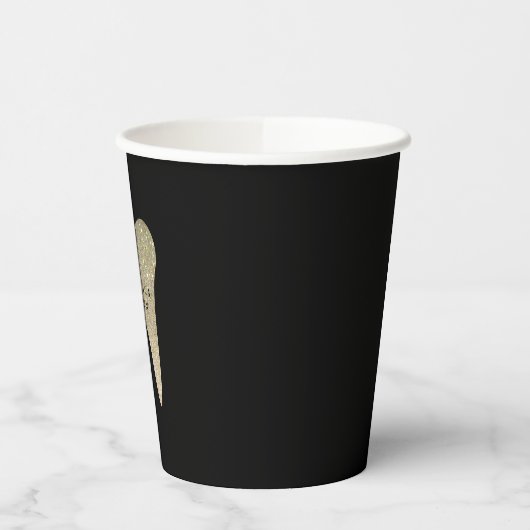 Faux Glitter Dental Office Paper Cups Papieren Bekers (Links)