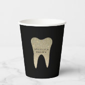 Faux Glitter Dental Office Paper Cups Papieren Bekers (Voorkant)