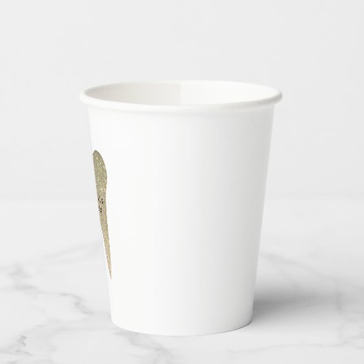 Faux Glitter Dental Office Paper Cups Papieren Bekers (Links)