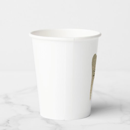 Faux Glitter Dental Office Paper Cups Papieren Bekers (Rechts)