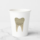 Faux Glitter Dental Office Paper Cups Papieren Bekers (Voorkant)