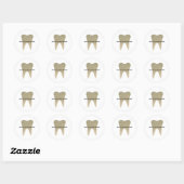 Faux Glitter Dental Ronde Sticker (Vel)