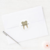 Faux Glitter Dental Ronde Sticker (Envelop)