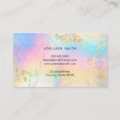 FAUX glitter details op FAUX iriserende kleuren Visitekaartje (Achterkant)