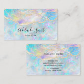 faux glitter details opal stone visitekaartje (Voorkant / Achterkant)