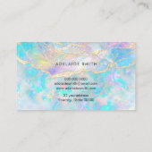 faux glitter details opal stone visitekaartje (Achterkant)