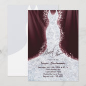 Faux Glitter Diamond Dress Vrijgezellenfeest Invit Kaart (Voorkant / Achterkant)