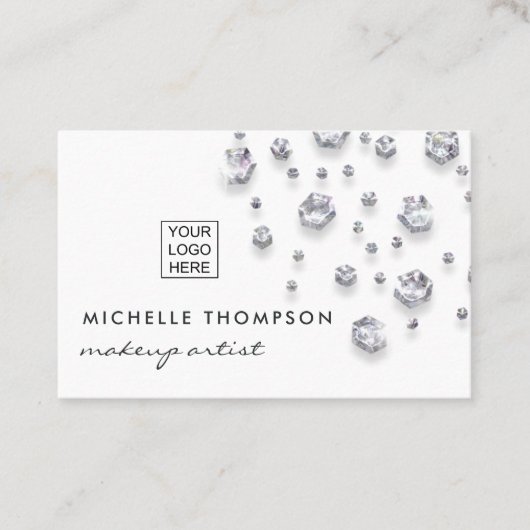Faux Glitter Diamond Visitekaartje (Voorkant)