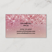 faux glitter DJ hoofdtelefoon Visitekaartje (Achterkant)