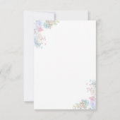 Faux glitter doop dank je baby meisje kaart (Achterkant)