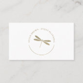 Faux Glitter Dragonfly Logo Visitekaartje (Voorkant)