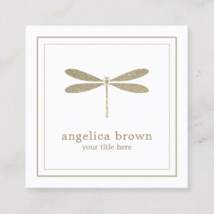 Faux Glitter Dragonfly Visitekaartje